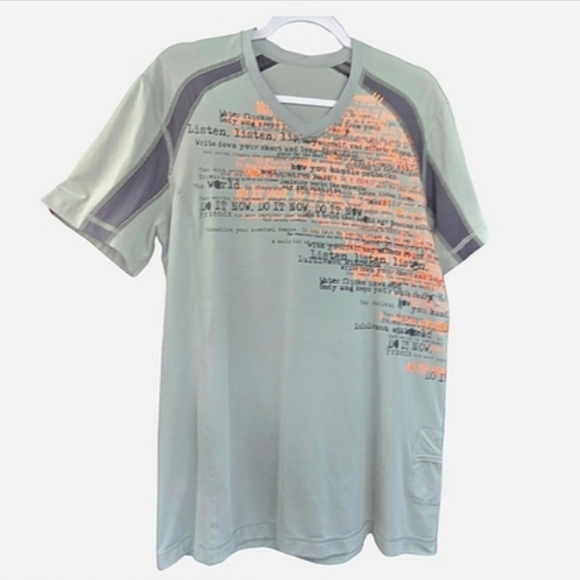 LULULEMON Athletica Vintage Men's Metal Vent Tech Inspiration Top Size L - Picture 2 of 9